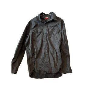 Wrangler Denim Like Long Sleeve Button Up Shirt Mens M